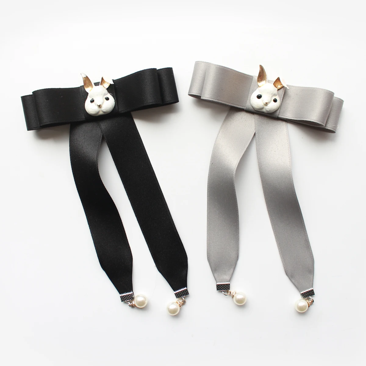 White Rabbit Bow Tie Korean Clothing College Shirt Uniform Accessories Sweater Flower Collar Girls Jewelry Gift Ribbon Bowtie | Аксессуары