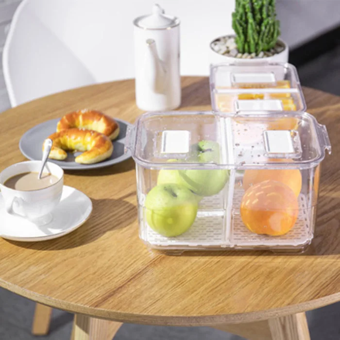 Food Storage Container Plastic Food Containers Double-layer Freezer Refrigerator Safe Keep Fresh BJStore