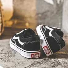 TRILEINO/низкие классические мужские черно-белые туфли из вулканизованной парусины с добавлением хлопка для скейтбординга sk8