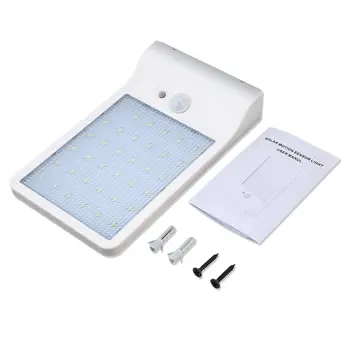

36 LEDs Solar Powered Human Body Induction Lighting Control Wall Lamp for Outdoor Courtyard Waterproof Emergency Night Light