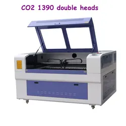 Двойная головка 1390 Reci 130 Вт 90 Вт CO2 лазерная гравировка машина для резки ткани, кожи, акрила высокая эффективность