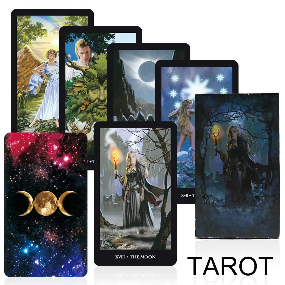 2021The Most popular Tarot Deck 78 Cards Affectional Divination Fate Game English Version Palying For Party | Спорт и развлечения