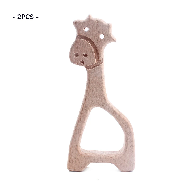 Деревянные Прорезыватели для зубов деревянные в виде животных из Букового