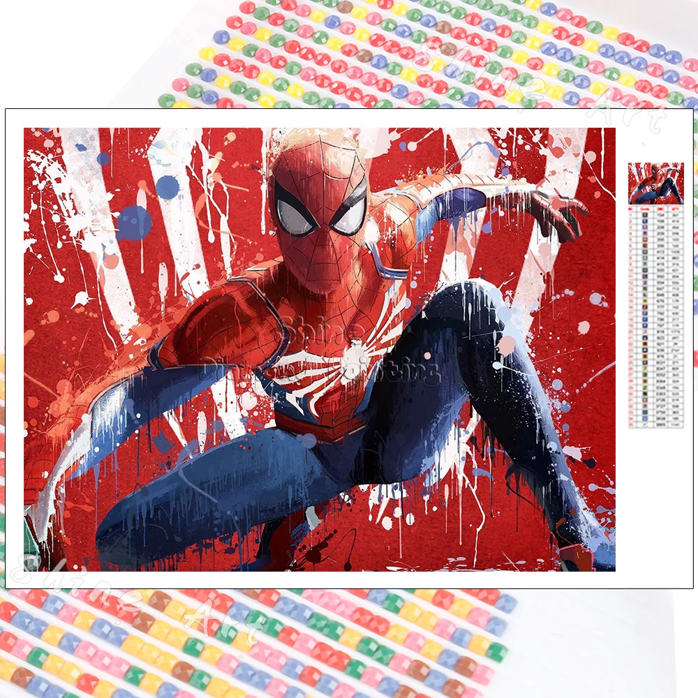 Marvel 5D Diamond Painting Super Steel Spiderman Hero New Arrivals