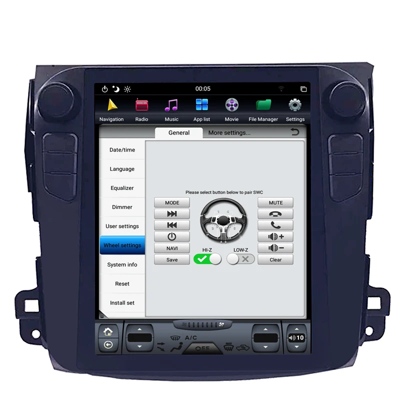 Sale NAVITOPIA 10.4inch 4G+64GB Tesla Style Vertical Screen Android 8.1 Car DVD GPS Navigation for Mitsubishi Outlander 2006-2012 15