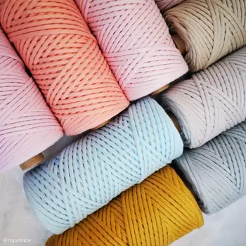 

Ropemate Premium Soft Cotton Cord 3MM 100M - 1 Single Strand - Colored