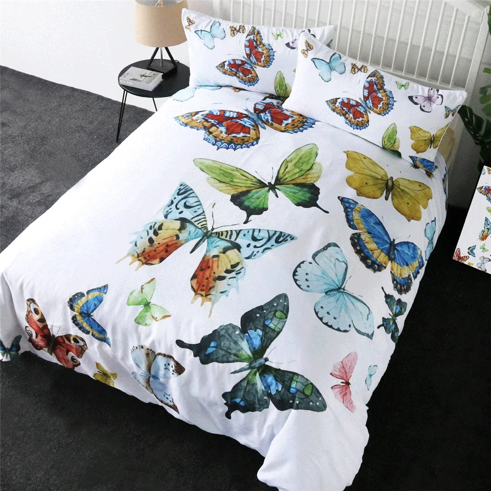 Coleção Bedding Set Queen Size Colorido Soft Bed Cover 3 peças