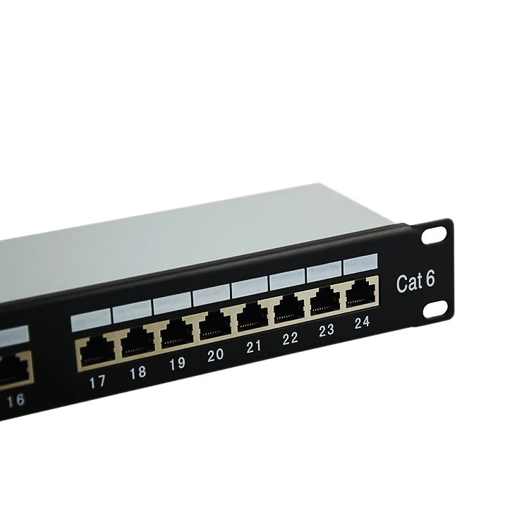 24 Порты и разъёмы монтируемый данных Патч Панель высокое Скорость CAT6 Кот-6 стойка для сетевых кабелей