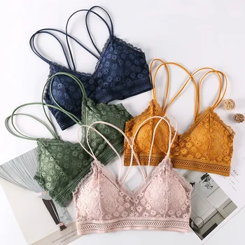 

Bras For Women French Style Bralette Push Up Bra Wireless Lace Brassiere Thin Soft Underwear Swamless Sexy Lingerie