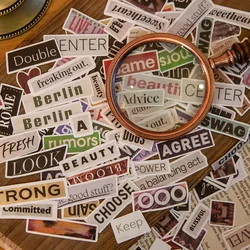 100pcs/pack Time Briefing Series Stickers Decoration Scrapbooking Paper Retro Diary DIY Creative Stationary School Supplies