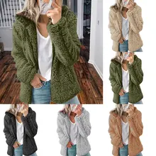 

2021 New Fashion Warm Long Sleeve Coats Solid Color Sweatshirt Jackets Zip Outwear Elegance Contracted Casual Overcoat Hoodie
