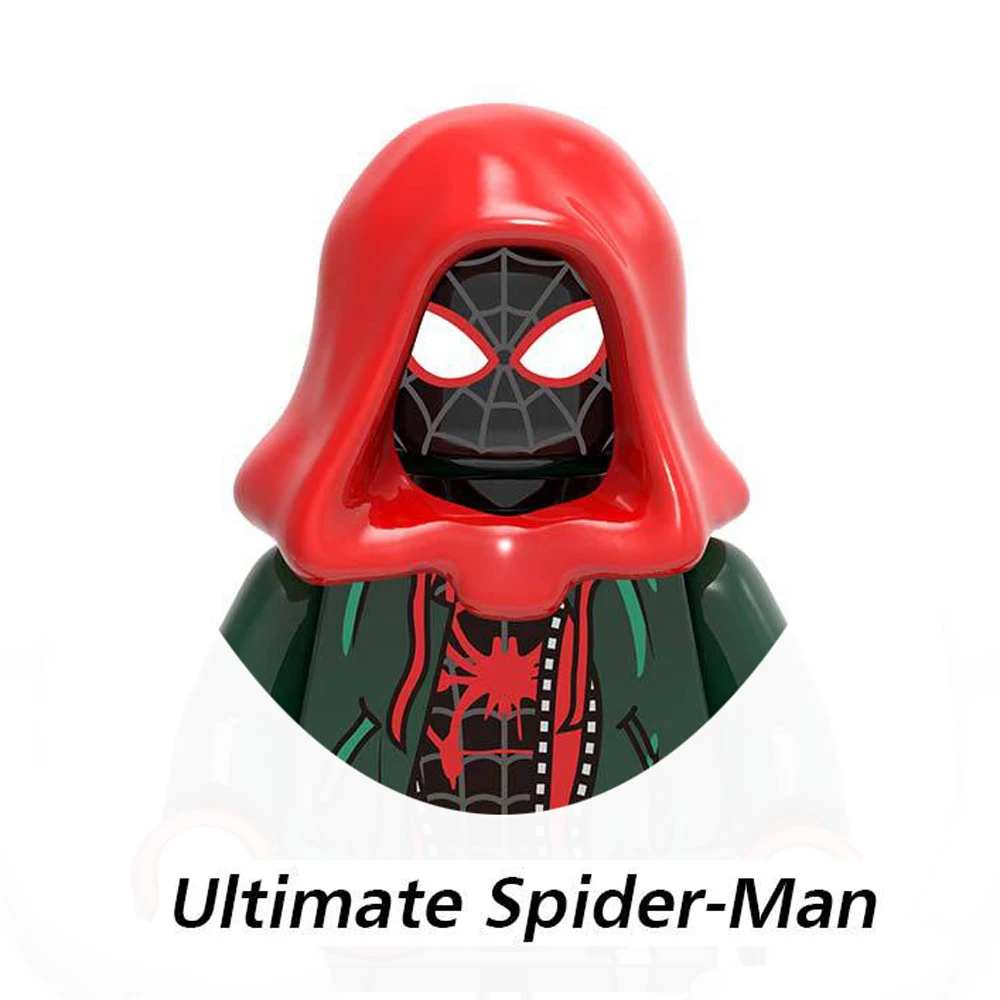 Superhero Spiderman Suit Building Blocks Bricks Mysterio Peter Parker Miles Morales Action Figures Kids Toys Christmas Gifts