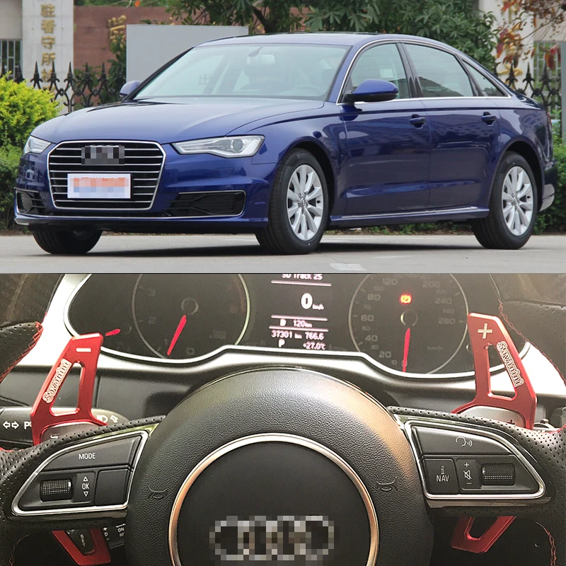 Алюминиевый Рычаг переключения передач на руль 2 шт. удлинитель для Audi A6 2012-2018