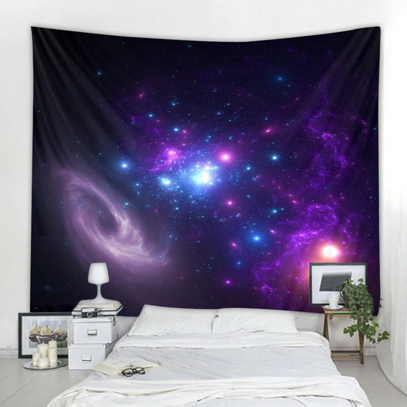 Tenture Murale ANAZOZ 150x130cm - Impression Ciel Ensoleillé Bleu, Polyester, Pour Déco D'intérieur, Camping, Plage