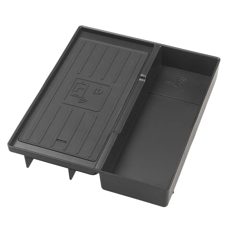 

New Car Qi Wireless Car Charger Storage Box Fit for Audi A6 A7 2018-2019 Black