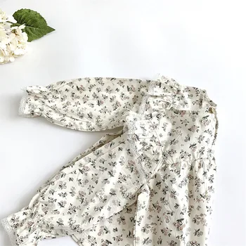 

EnkeliBB Beautiful Toddler Girl Floral Blouse Long Sleeve Bubble Sleeve Spring Blouses Kid Girl Korean Sweet Tops Loose Tops