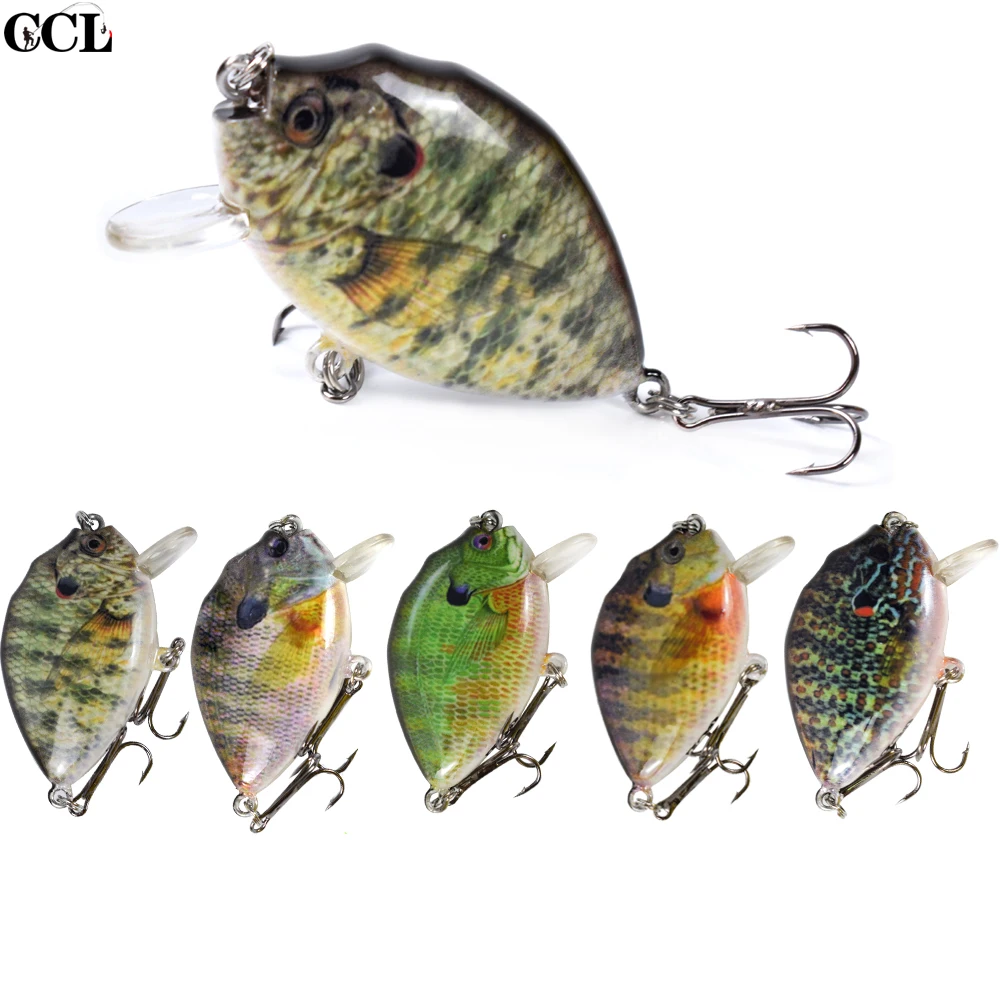 Snag it - 15pcs CCLTBA 6CM 14.5G Bass Crankbait Fishing Lures Baitfish Life Like Crank Wobbler Bait Sinking Lures Fishing Tackle
