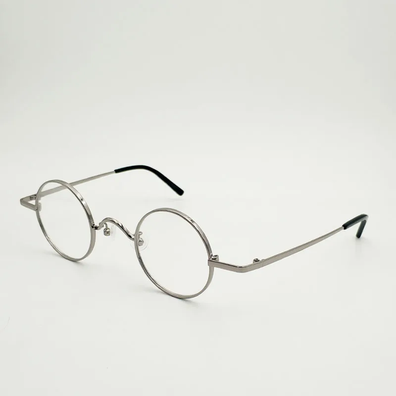 Мужская оправа для очков металлическая круглая при близорукости диаметр 40