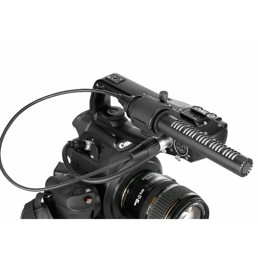 Saramonic 6," Pro направленный микрофон-пушка со встроенным кабелем XLR и пушистым ветровым стеклом(SR-NV5X