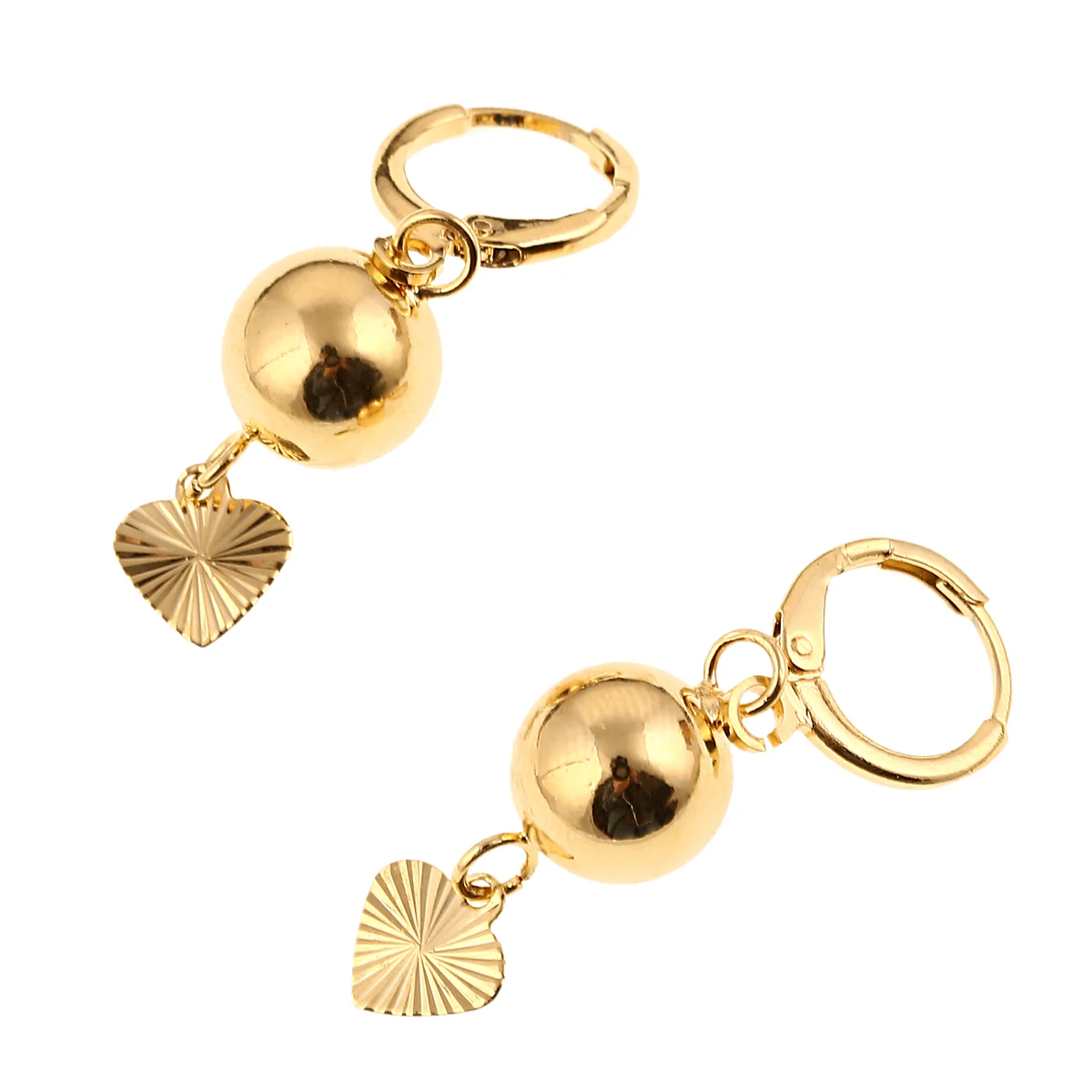 Cute Heart Ball Earrings for Women Girls Trendy Romantic Jewelry Girlfriend Wife Gifts