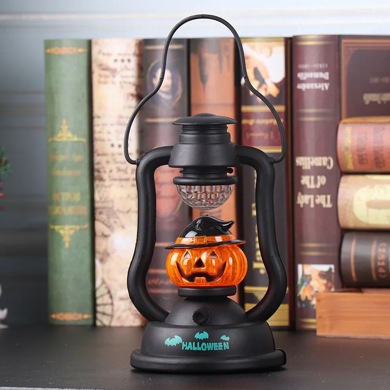 Newsest Хэллоуин фонарь в форме тыквы Красочные привидения крики, скелет керосина лампа праздничный декоративный атомосферный ночник - Испускаемый цвет: pumpkin