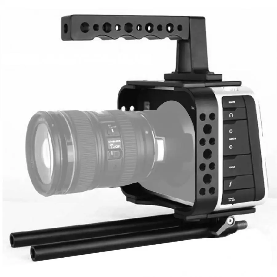 Metal Camera Cage Kit Top Handle Grip Stabilizer Mount for BMCC 2.5K BMPC 4K Camcord Camera Stabilizer Kit