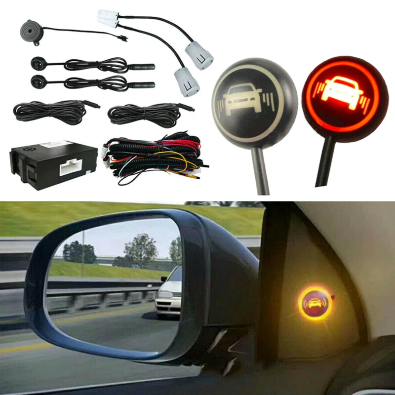 

Car Blind Spot Monitoring System Ultrasonic Sensor Distance Assist Lane Changing Tool Radar Blind Spot Detection System Sensor