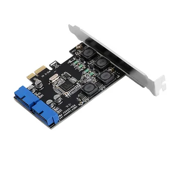 

2 Port 19Pin USB 3.0 Card PCI-e to PCI Express Internal 20Pin Male Ports Adapter 2 USB 3.0 19pin connector 4 USB 3.0 Ports 5Gbps