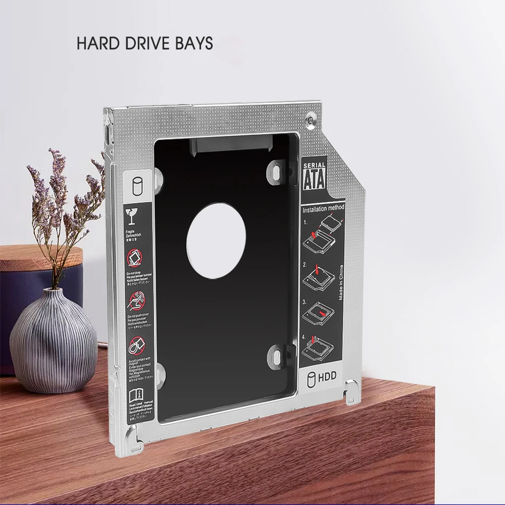 Kebidu 2nd HDD Caddy 9 5 мм второй SATA 2 &quotКорпус для жесткого диска SSD Apple Macbook Pro A1297 A1278 A1286 CD ROM