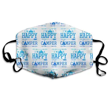 

Face Mask Comfy & Funny Fashion Dust-Proof Masks, Happy Camper Protective & Warm Windproof Mouth Mask For Women Man Kids Ski