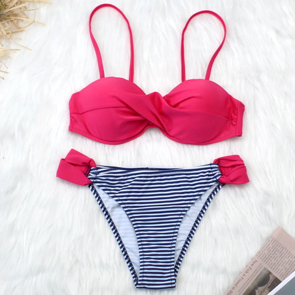 low waisted short bikini set