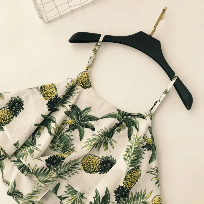 Печати шифон Camisole Для женщин женские летние V образным вырезом без рукавов майка женская майка с цветочным принтом; Новинка