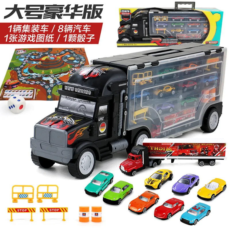 

Children Model Container Model Car Toy with Race Car Boy Toy 3-6-8-Year-Old
