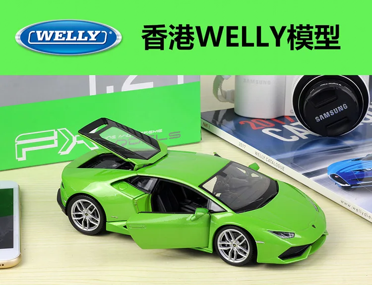 1:24 Welly модели автомобилей из сплава для Lamborghini Huracan LP610-4 литая под давлением модель автомобиля детские игрушки Рождественский подарок коллекция для взрослых
