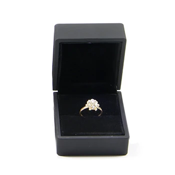 

Wedding Propose Jewelry Display Storage Packaging Gift With LED Lighted For Engagement Organizer Mini Ring Box Case Decoration