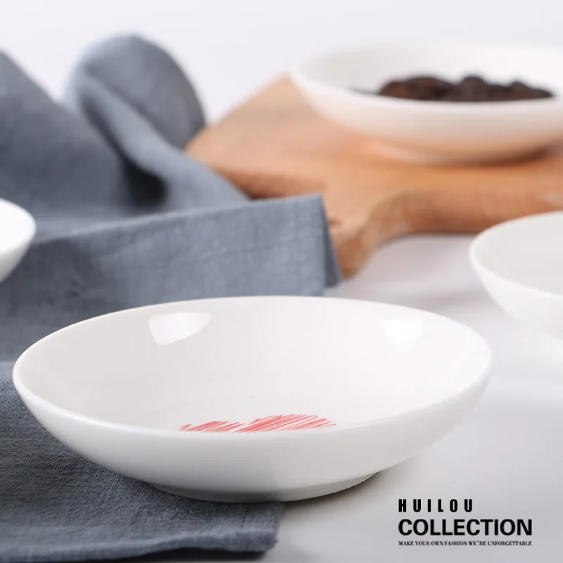 

Plate Creative Glaze Ceramic Sauce Dish Household Vinegar Dish Diao Liao Die Bowl Dish & Plate Customizable