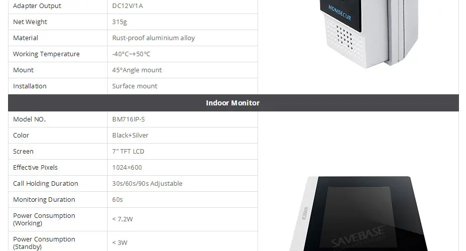 HOMSECUR " проводной PoE смартфон wifi IP видео и аудио умный дверной звонок+ запись и снимок удаленный разблокировка поддерживается IP65 камера