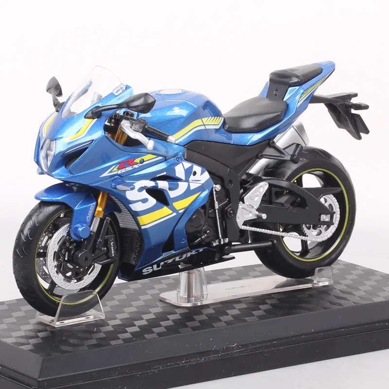 Kids 1/12 Scale 2018 Suzuki GSX-R1000 Sports Racing Motorcycle model Diecasts & Toy Vehicles moto bikes toy Replicas Gift Stand 1 36 scale simulation sports car model pull back alloy metal diecasts