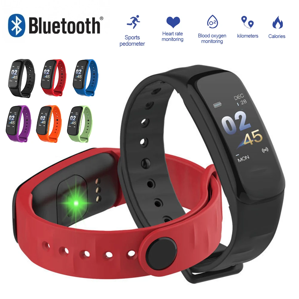 C1 Plus новые спортивные водонепроницаемые Смарт-часы для женщин смарт-браслет Bluetooth монитор сердечного ритма фитнес-трекер Смарт-часы