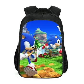 

Upgraded Version Double Layer Backpack Hot Game Sonic The Hedgehog Design Kids School Backpack For Boys Cartoon Kids Mochila