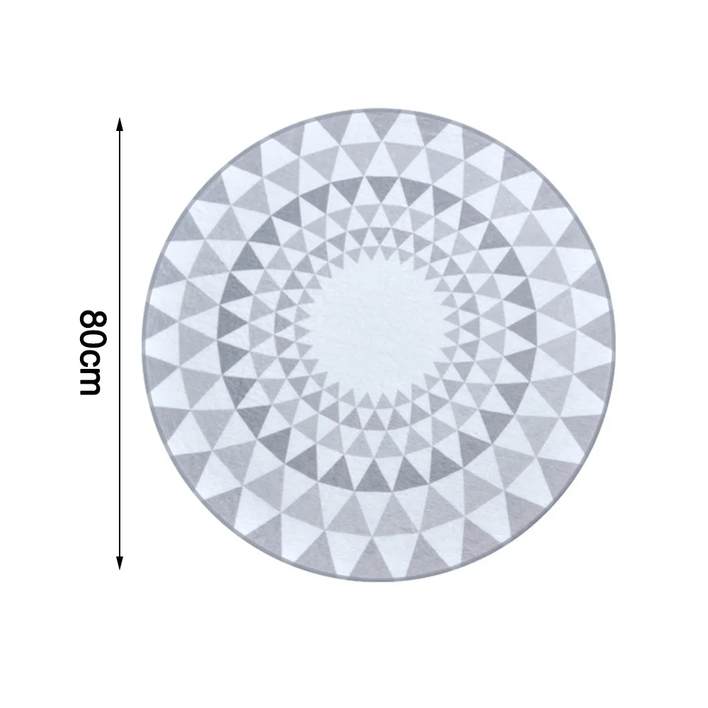 Скандинавский современный плюшевый ковер для пола, круглый ковер для гостиной, спальни, текстильный Декор для дома, ковры, Геометрическая детская игра, коврики