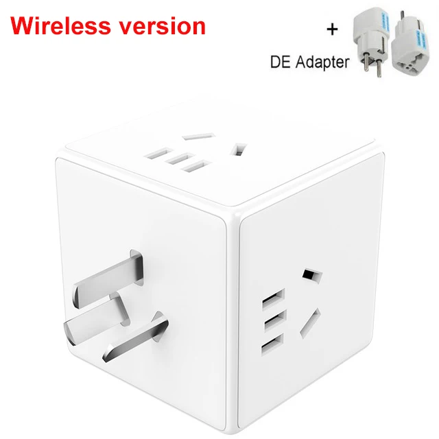 add 1pcs EU Plug Xiaomi Mijia на европейскую розетку 3 Зарядка через usb Порты 5 сторонний гнездо адаптера компактная Удобная защиты безопасности - Цвет: add 1pcs EU Plug