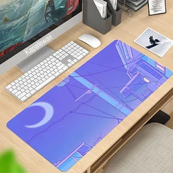 Tapis de souris motif dessin animé japonais pour Gamer, accessoire de bureau XXL pour clavier et Table d'ordinateur 