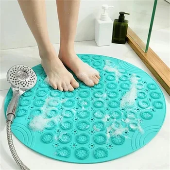 

Round PVC Anti-Slip Bathroom Mat Shower mat Bath Safety Non Slip Strips Stickers For Bathtubs Showers Stairs Floors @LS