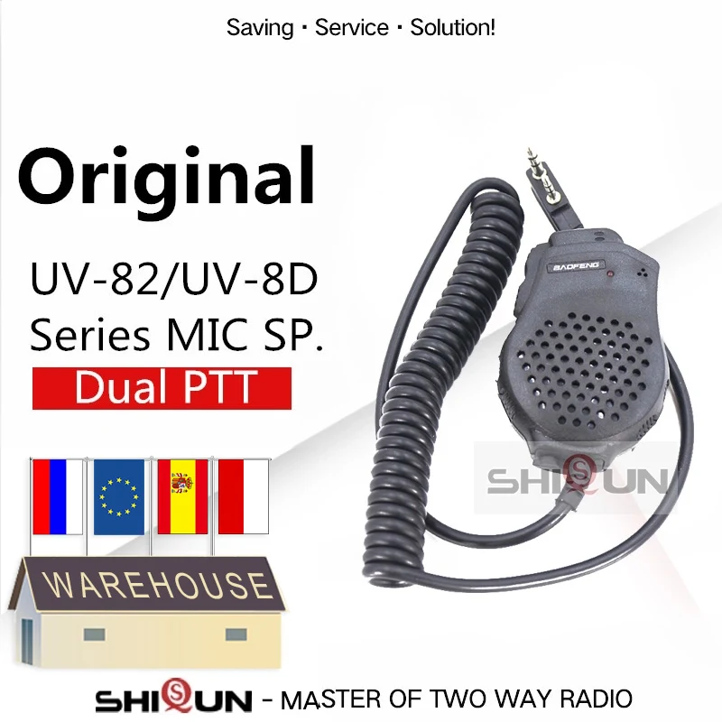 Auricular PTT Dual con micrófono, UV-82, UV-8, UV82L, UV-89, Plus, UV-82, UV-82TP, GT-5TP, Radios, UV-82HP, UV-82HX, UV 82, UV82 SP