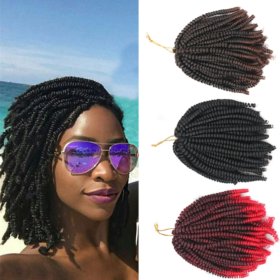 

Spring Twist Crochet Braids Bomb Passion Twists Synthetic Braiding Hair Jamaica Bounce For Women