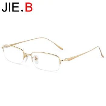 

Pure titanium business men's ultra-light half-frame glasses frame, can be customized prescription mirror, reading frame