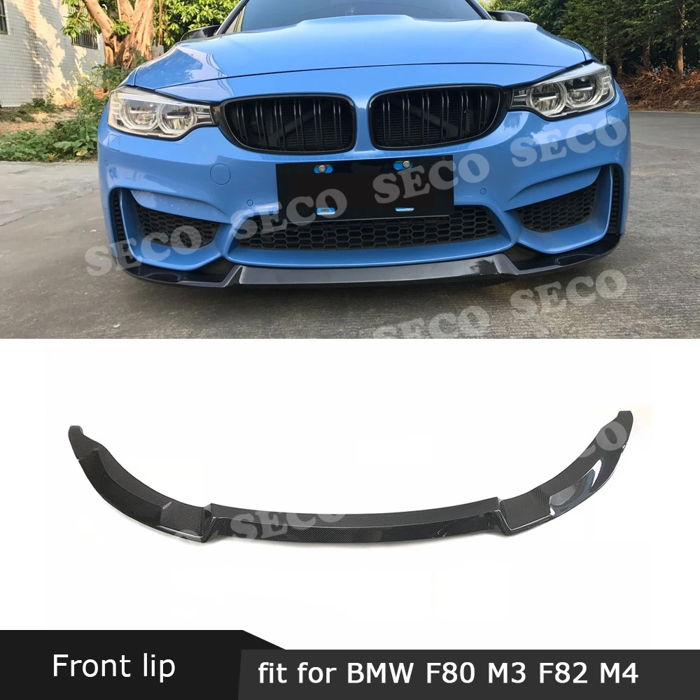 Для BMW F80 M3 F82 F83 M4- передний спойлер из углеродного волокна/FRP передний бампер для подбородка Лопата защита отделка автомобиля Стайлинг