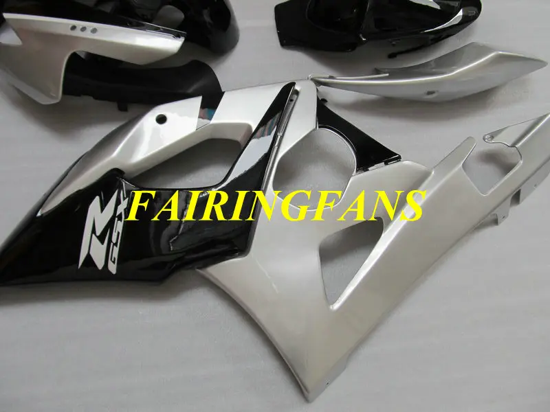 Литьевая форма для мотоцикла обтекатель для GSXR1000 K5 05 06 GSXR 1000 2005 2006 серебристый черный Обтекатели Кузов+ подарки SB43