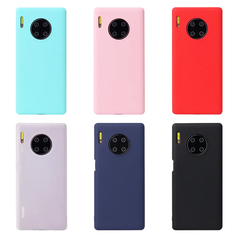 Мягкий матовый чехол для Huawei Y6S 2019 Y9S P30 Lite P20 чистый цвет желеобразный Honor 8A 8C 8S 9X 10i